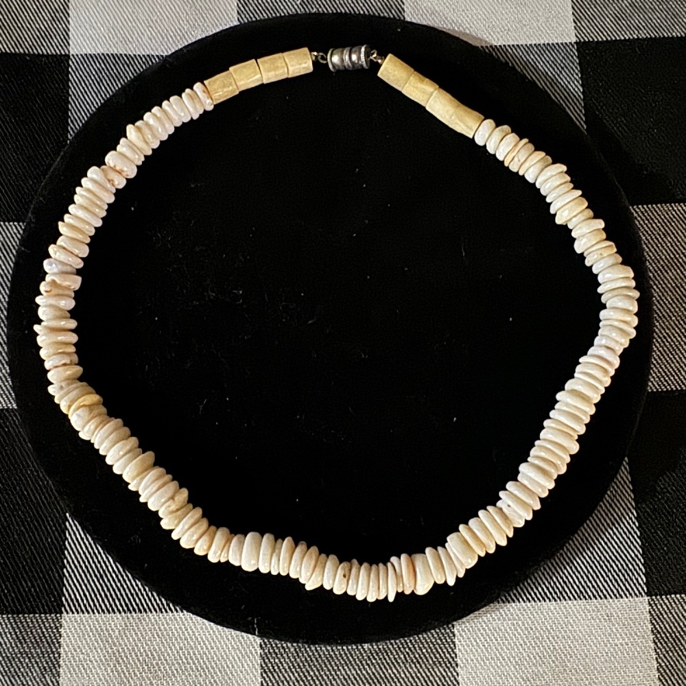 Vintage Puka Shell Necklace with Barrel Clasp